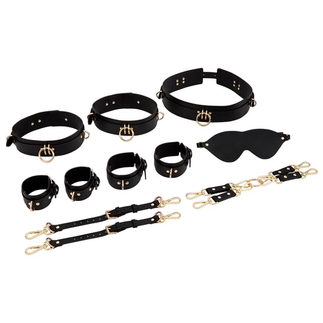 Sex Bondage BDSM Kit Restraints - UTIMI 7PCS Sets with Adjustable Hand Cuffs Collar Ankle Cuffs Thigh Strap Blindfold Adult Sex Toys for Men Women and Couples Gifts