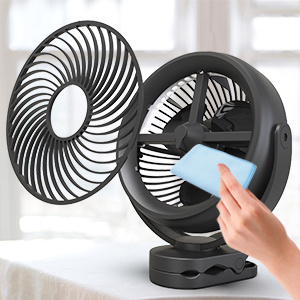 10000mAh Battery Operated Misting Fan with Clip, 8-Inch Mist Fan for Desk, Detachable Battery, 3 Speeds, 2 Mist Modes with 200ml Tank, 48 Hours Working Time for Home Stroller Office and Outdoor