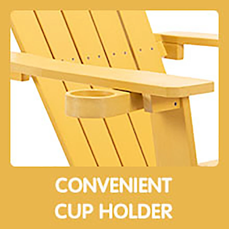 (Do Not Sell on Amazon) TALE Adirondack Chair Backyard Furniture Painted Seating with Cup Holder Plastic Wood for Lawn Outdoor Patio Deck Garden Porch Lawn Furniture Chairs RT